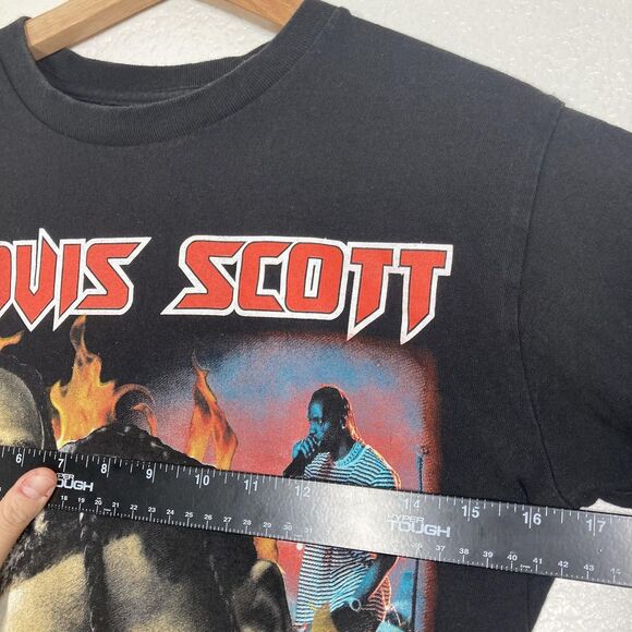 Travis Scott Shirt Mens S Graphic Flames Rap Hip Hop Concert Tour Tee Rapper - Picture 4 of 7
